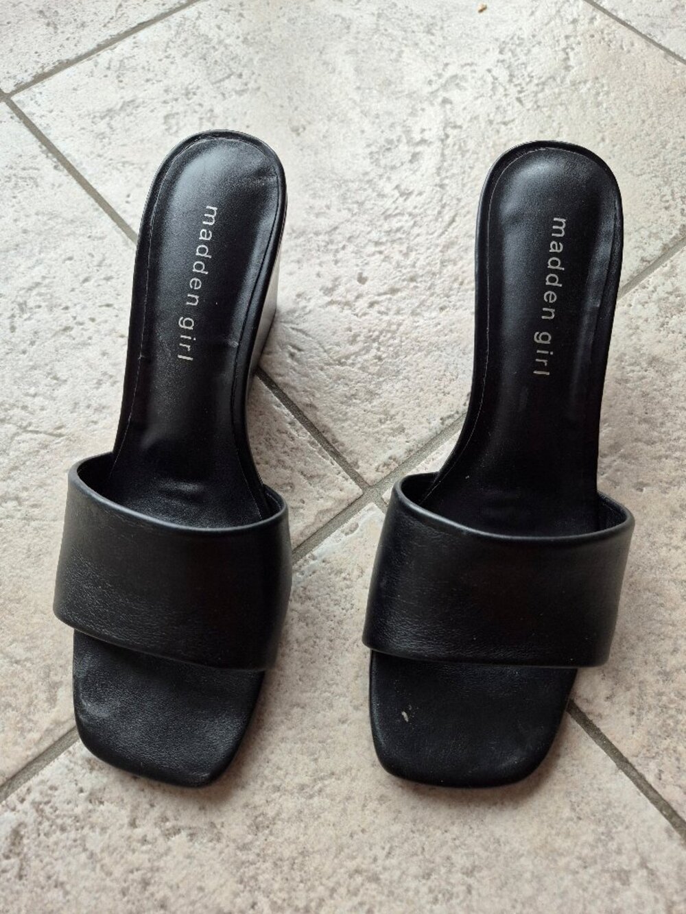 Gently Used Madden Girl Sandal Wedges - Black